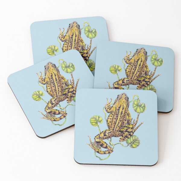 Item preview, Frog Nature Study on Blue designed and sold by Christina Plumb.