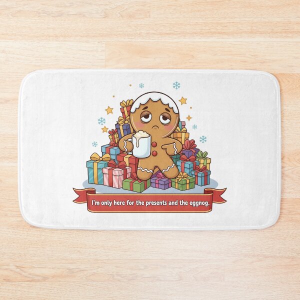 Item preview, Grumpy Gingerbread Man Awaits Presents and Eggnog designed and sold by kAdam5.