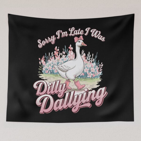 Item preview, Vintage Dilly I'm Funny Retro Saying Sorry Dallying Was Late Classic I designed and sold by PEDDAKAPRADEEP.