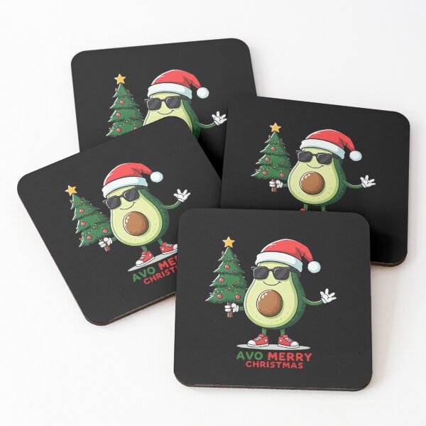 Item preview, Avo Merry Christmas – Funny Festive Avocado Design with Santa Hat, Sunglasses, and Christmas Tree designed and sold by PixelVibe782.