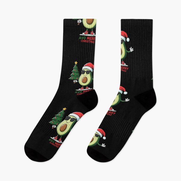 Item preview, Avo Merry Christmas – Funny Festive Avocado Design with Santa Hat, Sunglasses, and Christmas Tree designed and sold by PixelVibe782.