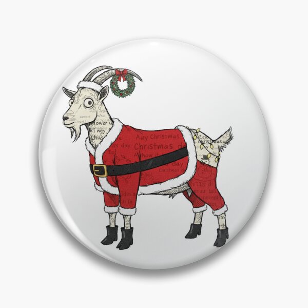 Item preview, Santa Goat – Funny Christmas Animal Art, Festive Farmhouse Holiday Design designed and sold by Breaking Shop.