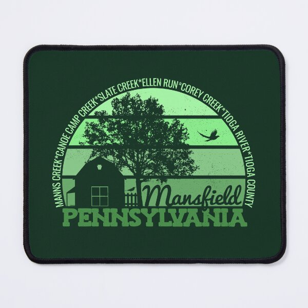 Item preview, Mansfield Pennsylvania Sunset Retro Vintage Local Pride Logo designed and sold by CRHPOD20.