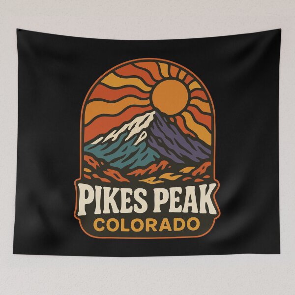 Item preview, Pikes Peak Colorado Retro Trippy designed and sold by TomFrontierArt.