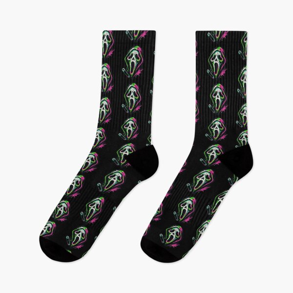 Item preview, Punk Rock Ghost Face Unhinged Scream Mask Black Background By Hardly Sinn designed and sold by Hardly Sinn.