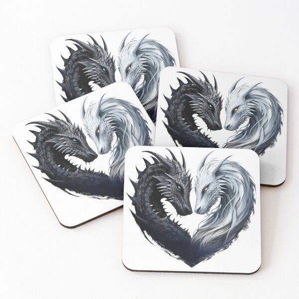 Item preview, Couple Black And White Dragons 08 designed and sold by CharlieDesings.