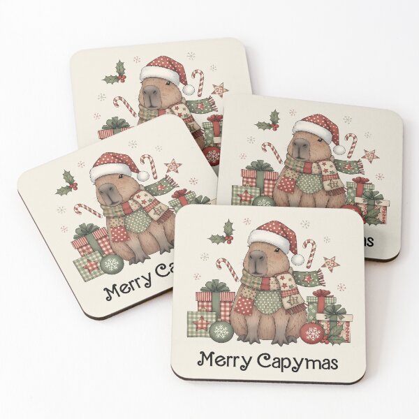 Item preview, Merry capymas cute capybara  designed and sold by FatBirdie.