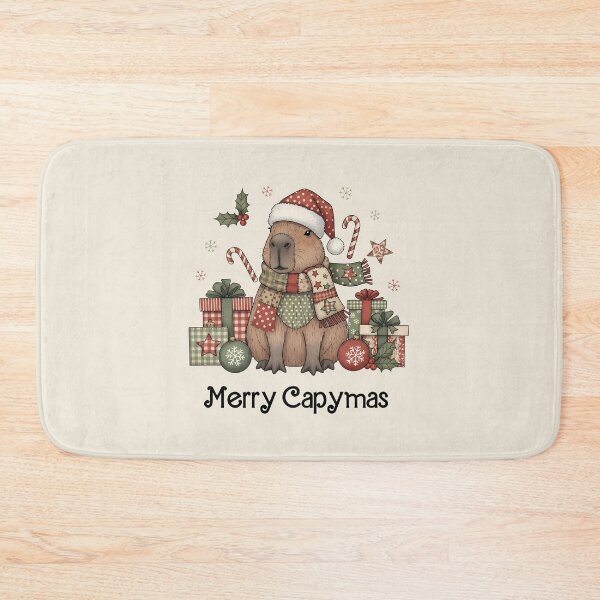 Item preview, Merry capymas cute capybara  designed and sold by FatBirdie.