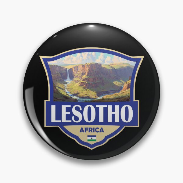 Item preview, Lesotho Illustration Retro Badge designed and sold by KrisSidDesigns.