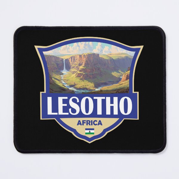 Item preview, Lesotho Illustration Retro Badge designed and sold by KrisSidDesigns.