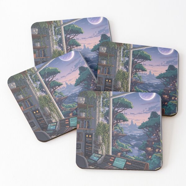 Item preview, Synthwave Studio Garden View Lo-Fi Art designed and sold by DreamCraze.