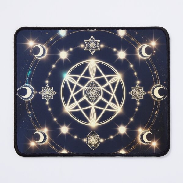 Item preview, Lunar Star-Grid Mandala – The Golden Cycle of Light designed and sold by ArtivaNest.