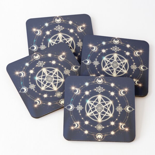Item preview, Lunar Star-Grid Mandala – The Golden Cycle of Light designed and sold by ArtivaNest.