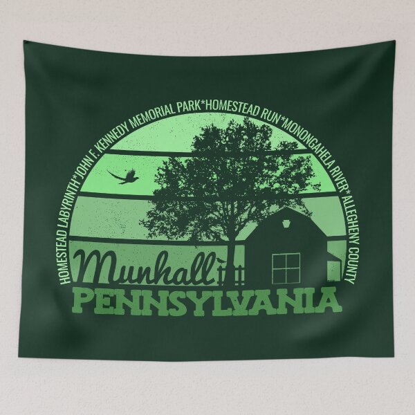 Item preview, Munhall Pennsylvania Sunset Retro Vintage Local Pride Logo designed and sold by CRHPOD20.