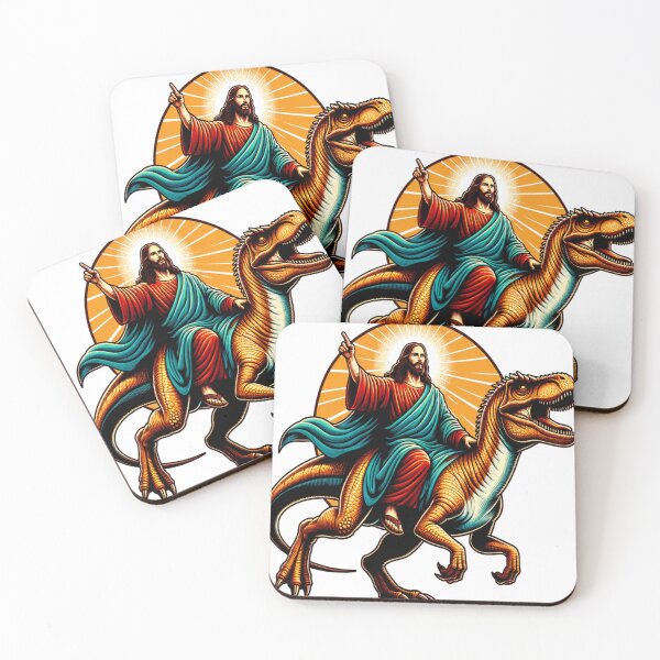 Item preview, Jesus Riding Dinosaur designed and sold by Fastokart.