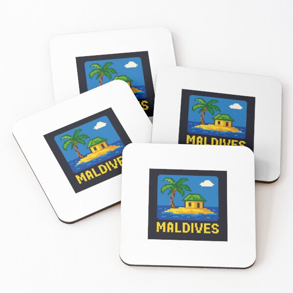 Item preview, Maldives Beach Paradise Bungalow pixel art designed and sold by M4nulas.