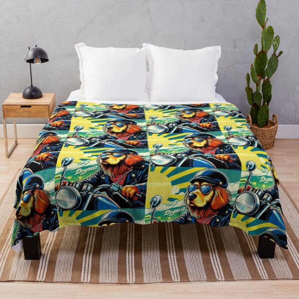 Item preview, "Retro Biker Dog – Cool Motorcycle Ride in Comic Style" designed and sold by Dogandesighn.