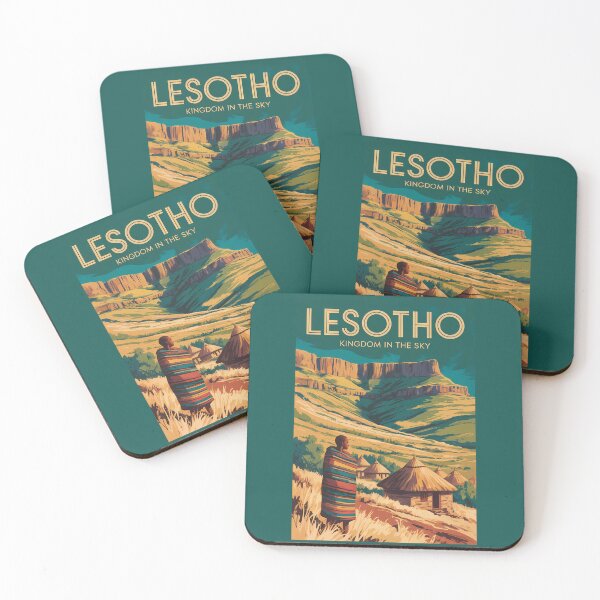 Item preview, Lesotho Drakensberg Illustration Travel Art Vintage designed and sold by KrisSidDesigns.