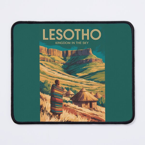 Item preview, Lesotho Drakensberg Illustration Travel Art Vintage designed and sold by KrisSidDesigns.