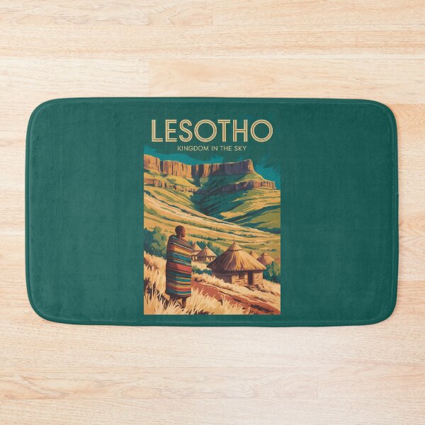 Item preview, Lesotho Drakensberg Illustration Travel Art Vintage designed and sold by KrisSidDesigns.