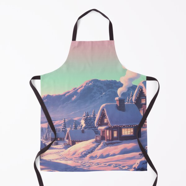 Item preview, Winter Cabins Glow Lofi Art designed and sold by DreamCraze.