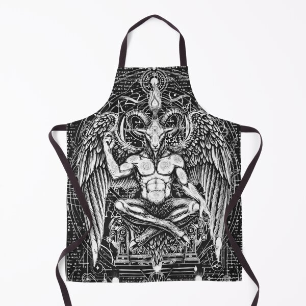 Item preview, Black and White Baphomet Occult Goat Evil Deity – Gothic Mystical Alchemy designed and sold by Neer arts.