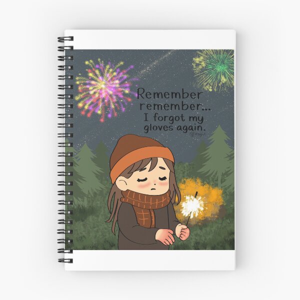 Item preview, Forgot My Gloves Again | Bonfire Night Cozy Art designed and sold by effdesigns.