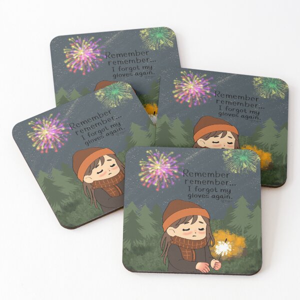 Item preview, Forgot My Gloves Again | Bonfire Night Cozy Art designed and sold by effdesigns.
