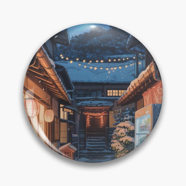 Item preview, Starry Winter Alley Lo-Fi Art designed and sold by DreamCraze.