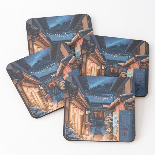 Item preview, Starry Winter Alley Lo-Fi Art designed and sold by DreamCraze.