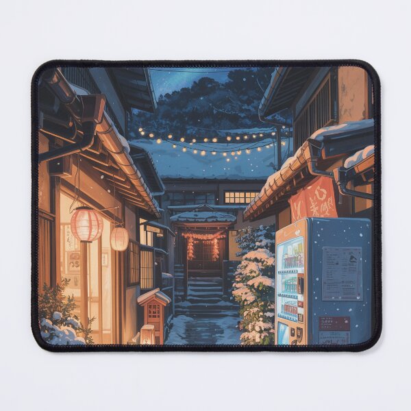 Item preview, Starry Winter Alley Lo-Fi Art designed and sold by DreamCraze.