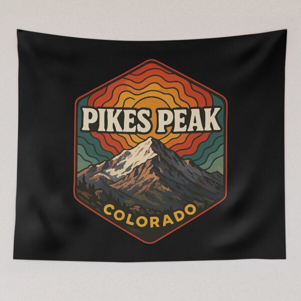 Item preview, Pikes Peak Colorado Retro Trippy Travel designed and sold by TomFrontierArt.