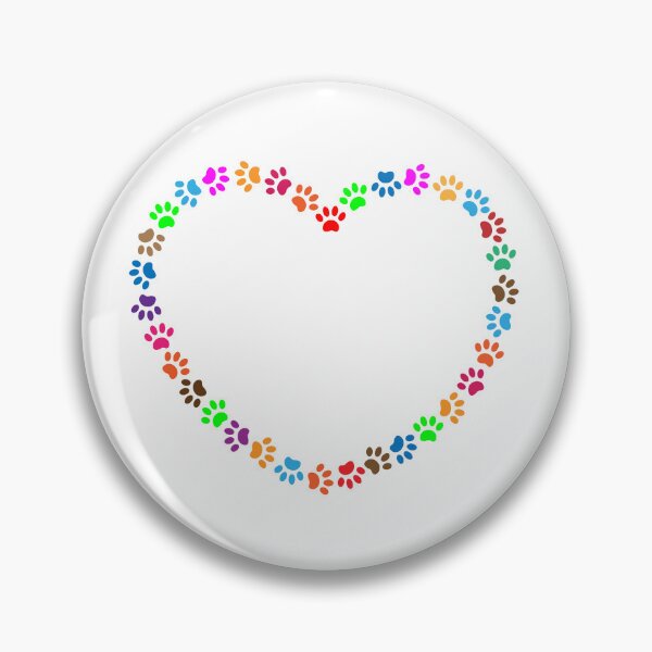 Item preview, Colorful paw print animals heart frame designed and sold by andbeldesign.