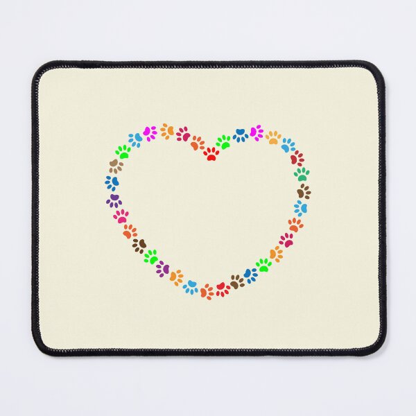 Item preview, Colorful paw print animals heart frame designed and sold by andbeldesign.