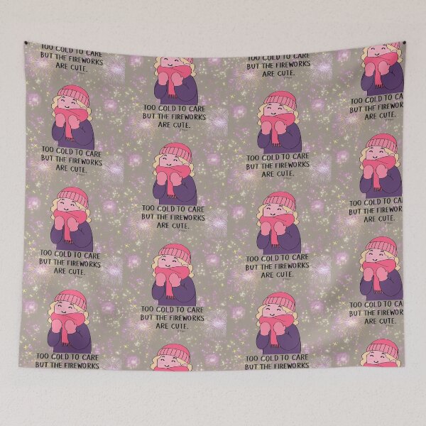 Item preview, Too Cold to Care but the Fireworks Are Cute | Bonfire Night Art  designed and sold by effdesigns.