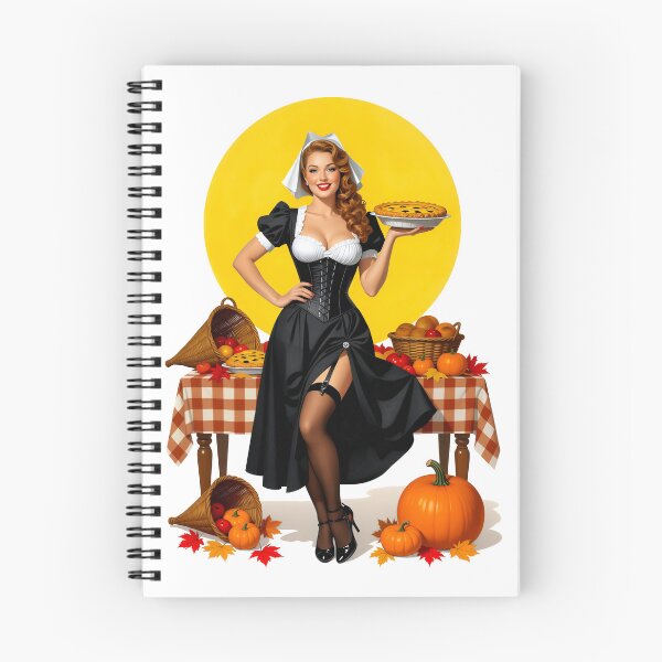 Item preview, Thanksgiving Pinup – Pilgrim Pie Collection Vintage Retro Pinup Art designed and sold by Lightning-Lace.