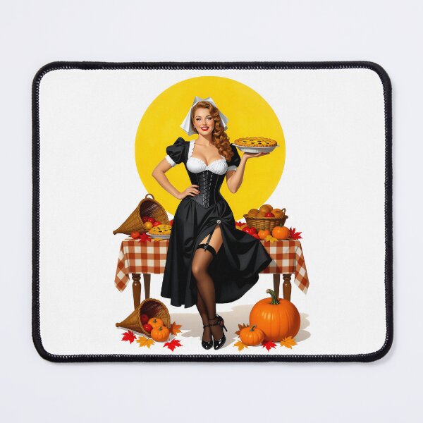 Item preview, Thanksgiving Pinup – Pilgrim Pie Collection Vintage Retro Pinup Art designed and sold by Lightning-Lace.