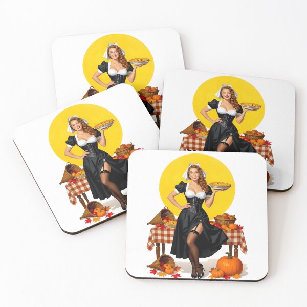 Item preview, Thanksgiving Pinup – Pilgrim Pie Collection Vintage Retro Pinup Art designed and sold by Lightning-Lace.