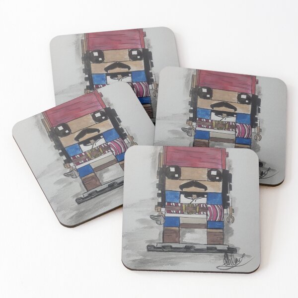 Item preview, Pirate brick head designed and sold by ArtbyTamzin.