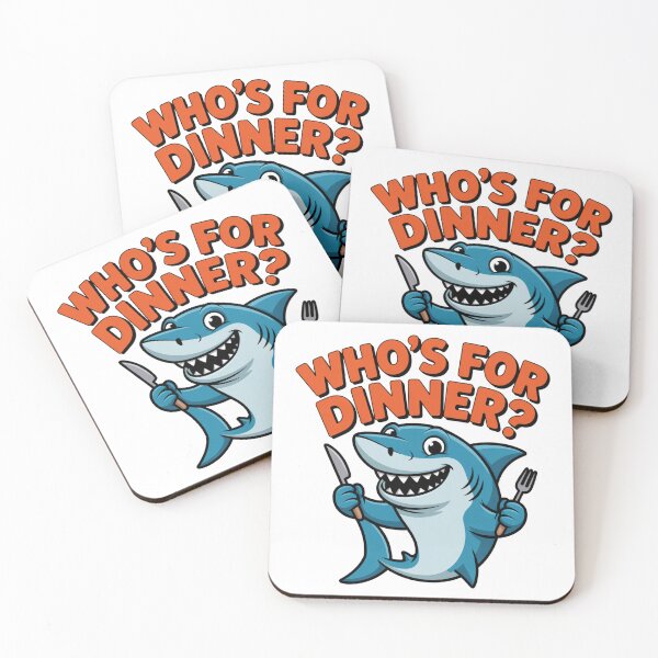 Item preview, Who’s for Dinner? – Hungry Shark Cartoon designed and sold by AndrewYoko.
