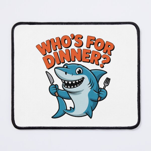 Item preview, Who’s for Dinner? – Hungry Shark Cartoon designed and sold by AndrewYoko.