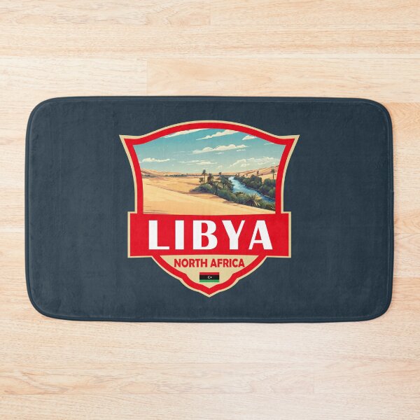 Item preview, Libya Illustration Retro Badge designed and sold by KrisSidDesigns.