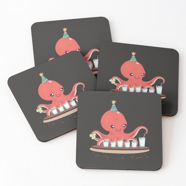 Item preview, Cute Party Octopus – Funny Alcohol-Free Celebration Design designed and sold by TestudoDesign.