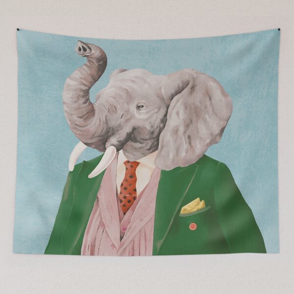 Item preview, Vintage Babar Elephant Gentleman Esquire designed and sold by AnimalCrew.