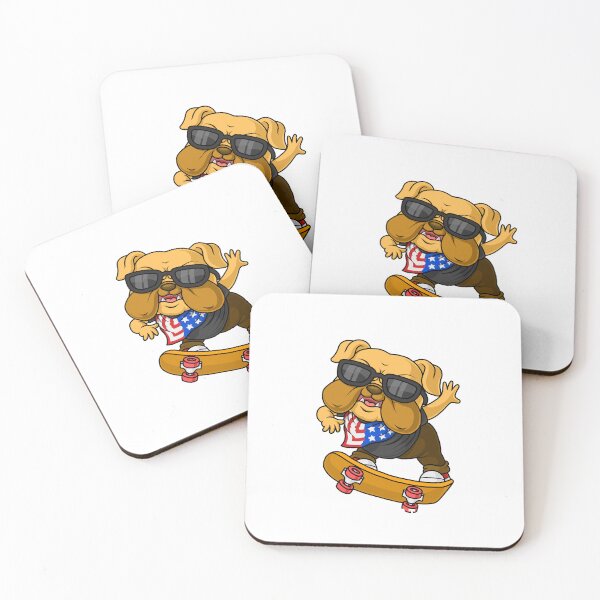Item preview, Bulldog skater on wheels designed and sold by Joncasmiart.