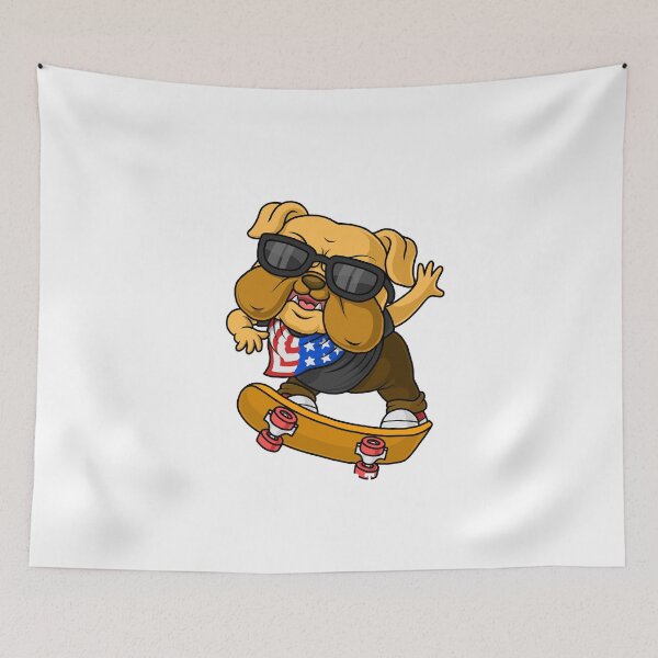 Item preview, Bulldog skater on wheels designed and sold by Joncasmiart.