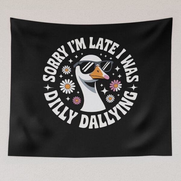 Item preview, Vintage I I'm Late Sorry Funny Dallying Classic Retro Was Saying Dilly designed and sold by PEDDAKAPRADEEP.