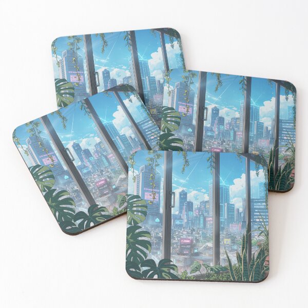 Item preview, Skyline Greenhouse Lo-Fi Chill Art designed and sold by DreamCraze.
