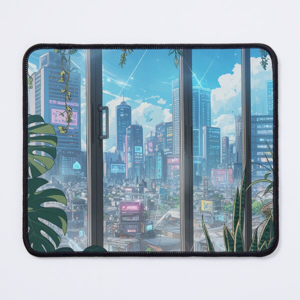 Item preview, Skyline Greenhouse Lo-Fi Chill Art designed and sold by DreamCraze.