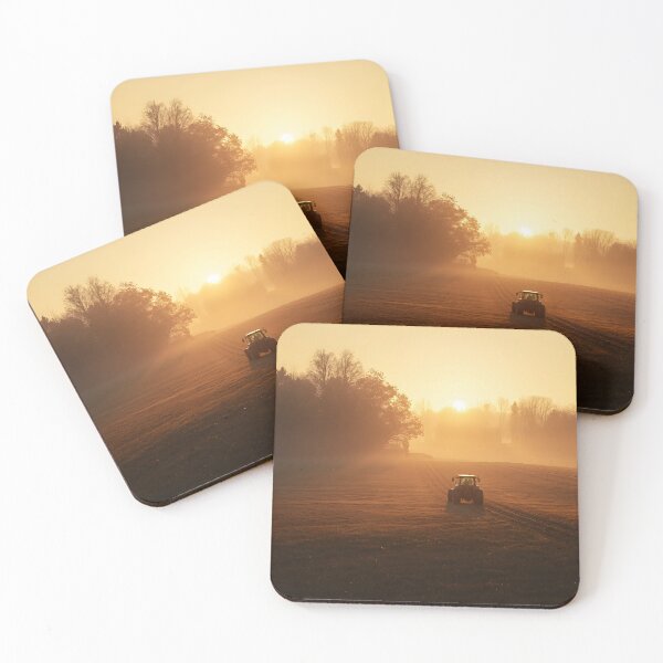 Item preview, Autumn Sunrise with Tractor designed and sold by SunDrift.